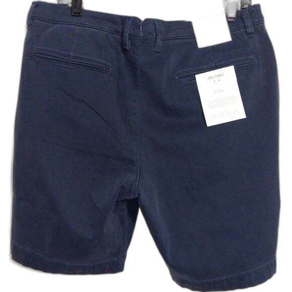 NWT DL1961 Men's Designer Light Flat Front Jake Chino Shorts Deep Blue Size 35 - Picture 8 of 15